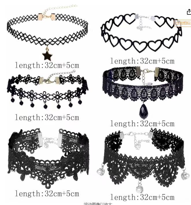 Dame chokers blad dusk kvinner hals smykker tilbehør jente blonder gotisk vintage sexy fløyel rose perler blomsterhalskjede