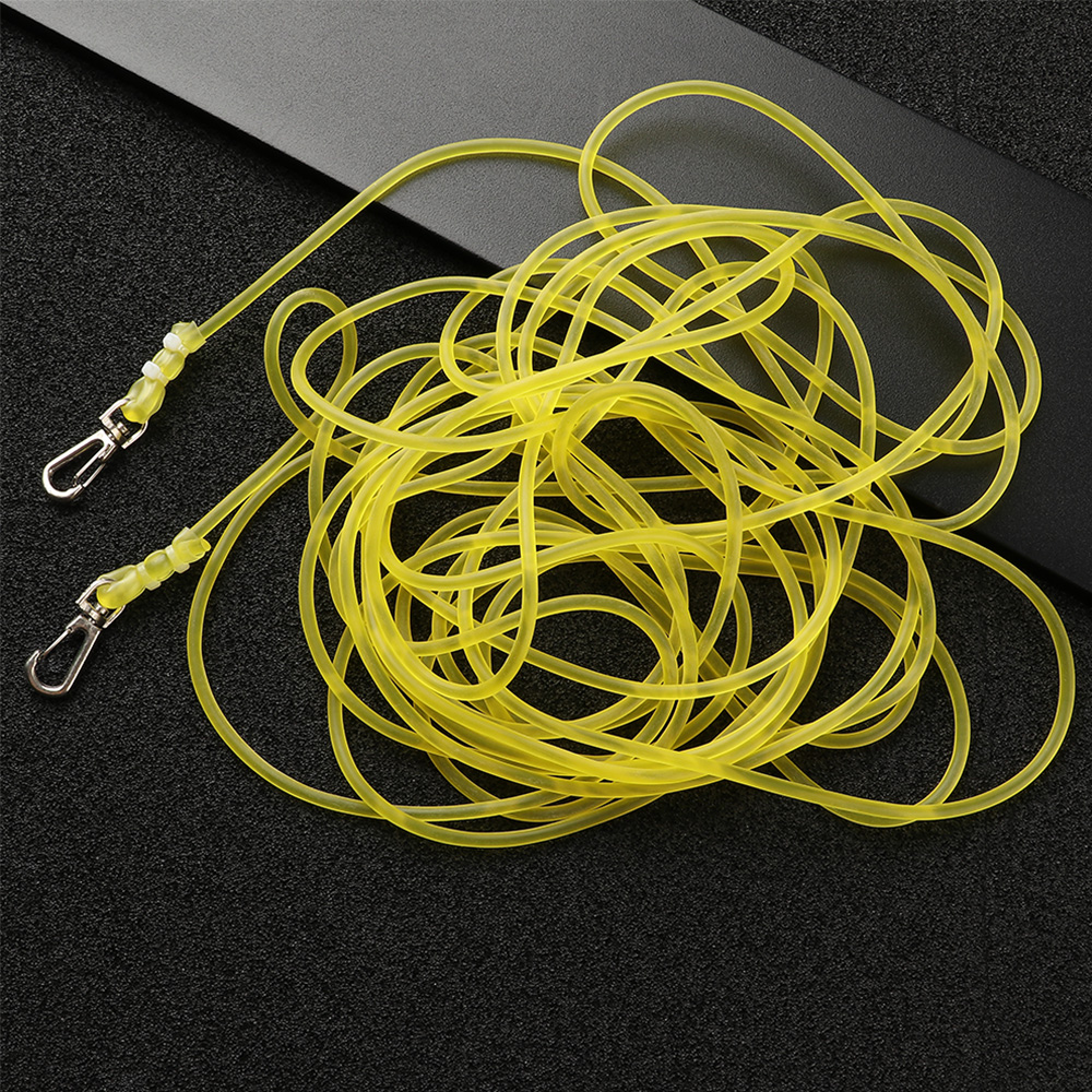 Cuerda de pesca de goma elástica, cuerda de pesca gruesa amarilla y verde con gancho, alicates para acampar, herramienta de aparejos de cordones, 5/8/10m