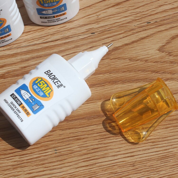 Baoke 5190 Brush Dual Purpose Correction Fluid Correction Fluid Quick-Drying Correction Pen for Student Eye Line Remover White S