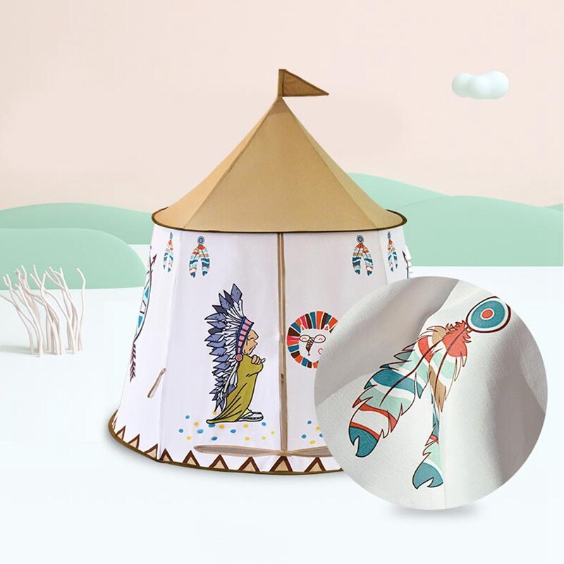 Tenda portatile principessa castello regalo appeso tenda conica Banner coperta principessa yurta indiana