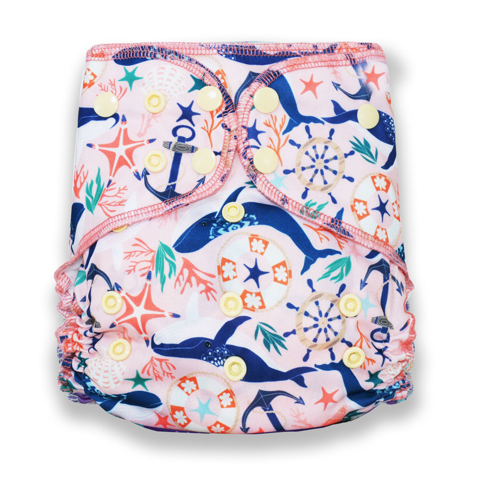 Miababy – couche épaisse AI2 en coton et bambou pour bébé, couche imperméable en tissu pour la nuit, 1 pièce: CP24clothdiaper