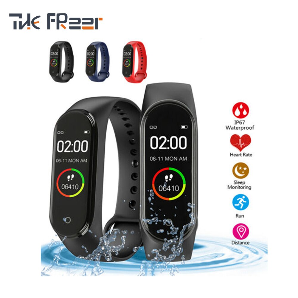 M4 montre intelligente couleur écran Sport Bracelet Fitness Tracker moniteur de fréquence cardiaque Bluetooth Bracelet montres pour hommes femmes