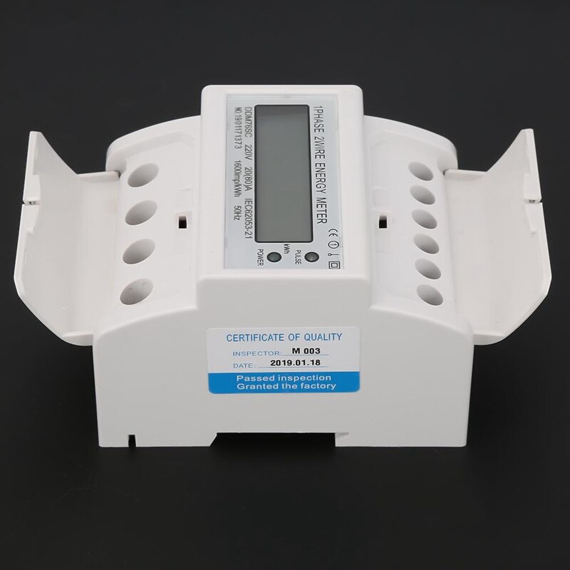 Enkeltfaset 4p lcd din skinne el strømforbrug wattmeter energimåler ddm 76sc 20-80a