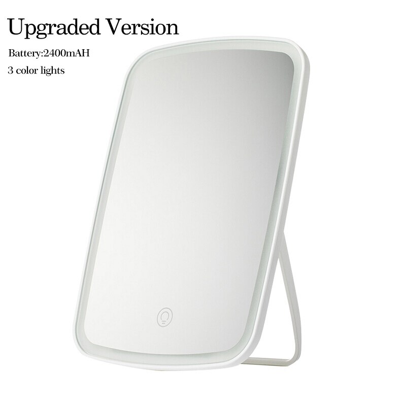 Led Light Mirror Jordan judy Intelligent Makeup Mirrors Portable Rechargeable Desktop Touch-Screen Mirror: Upgraded version