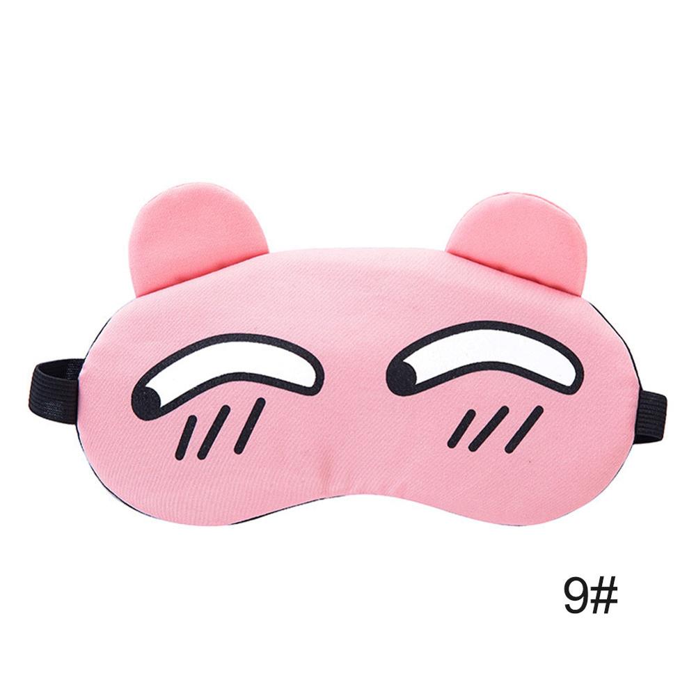 1pc Cute Cartoon Expression Eye Mask Soft Funny Sleeping Mask Cover Travel Relax Eye Band Eyepatch Aid Kids Protective Blindfold: 9