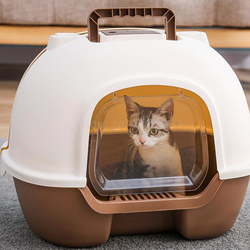 Tabouret de litière Extra Large | Entièrement fermé, pour litière de chat, désodorisation des toilettes Extra Large, tabouret de salade de chat, fournitures de bassin et de chat Semi-enclos