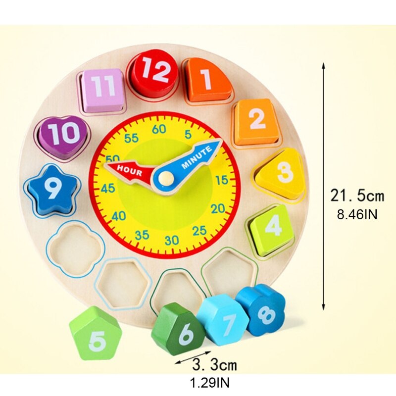 Le lancette mobili delle ore e dei minuti modellano i puntelli educativi dell&#39;orologio per bambini