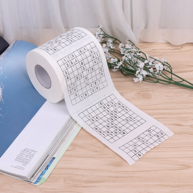 Minch Duurzaam Sudoku Gedrukt Tissue Papier Creatieve Grappig Spel Toiletpapier Roll 2-Layer Spel Tissues Novelty