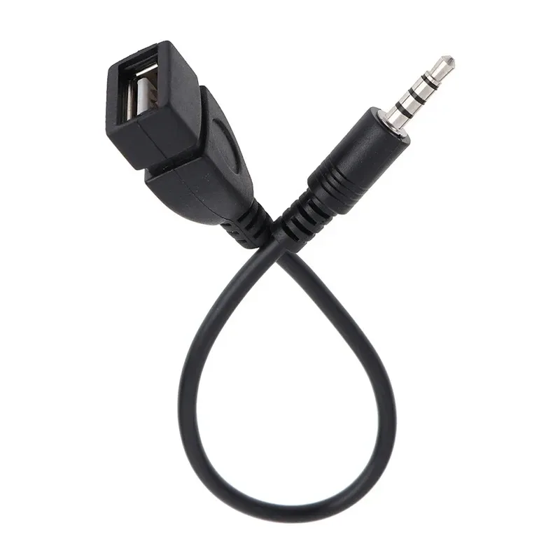 1/10 stks Zwarte Auto AUX Audio Kabel Naar USB Audio Kabel Auto-elektronica voor Muziek afspelen Auto Audio Kabel USB Hoofdtelefoon Converter