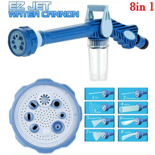 8 in 1 trädgårdsslang munstycke vatten tvål multifunktion sprinkler dispenser pump sprutpistol rengöring av biltvätt