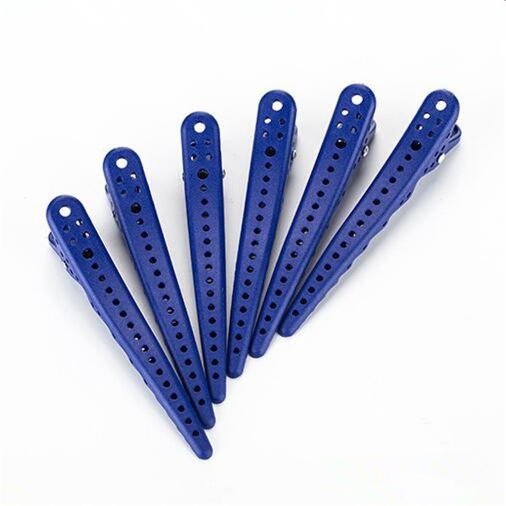 6Pcs Pro Salon Haarspeldjes Kappers Haarspelden En Clips Alligator Clips Kapper Haar Sectioning Clip Haar Snijgereedschappen