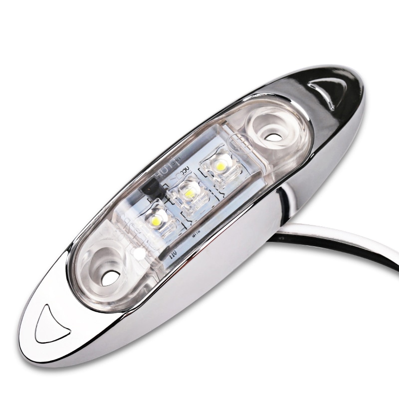 10 st bil vita arbetsbelysning 12v 24v 3- ledad sidomarkeringsavstånd fiskform lastbil skåpvagn röd led lampa  ip67 bil lampor
