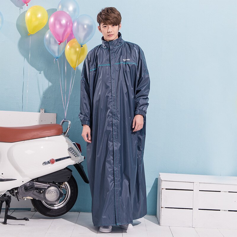 Lange Motorrad Regenmantel Mit Doppel Transparent Hüte Erwachsene Dick Eva Regen Mantel Impermiable Windschutz Kunststoff Graben Mantel: Dark Grau / L