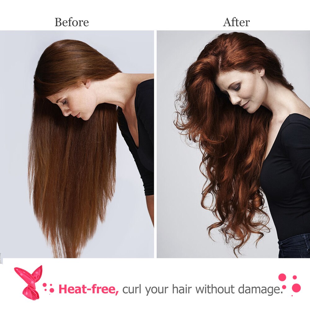 Bandes de bigoudis pour cheveux doux, 30 pièces/sac, bricolage, vagues, rouleaux de cheveux sans chaleur, boucles de nuit, outils de coiffure flexibles, magique, soins des cheveux