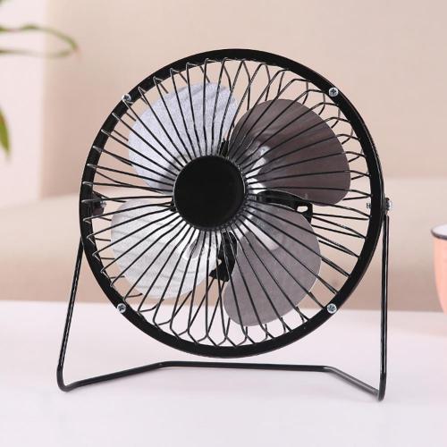 50% Korting 4 Inch Draagbare Usb Opgeladen Metalen Mute Tafel Koelventilator Home Office Luchtkoeler: Black
