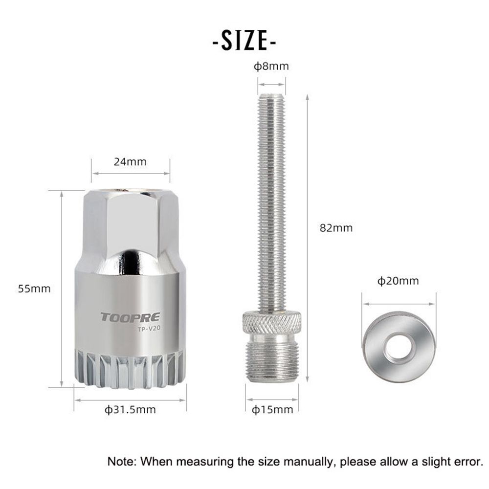 Bicycle Removal Tools 20 Teeth Square Hole Bike Spanner Bottom Bracket Remover Wheel Puller Spline Repair Wrench