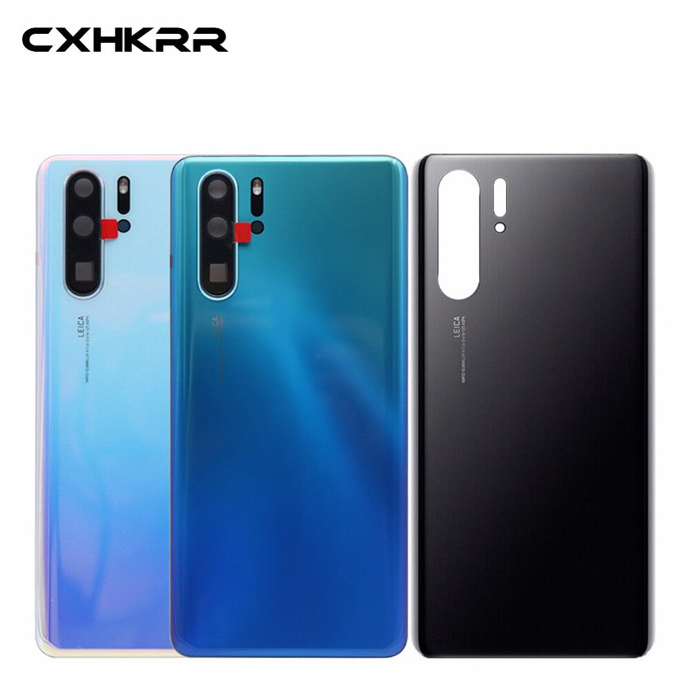 100% oryginalna obudowa do Huawei P30 Pro szklana pokrywa baterii naprawa tylnych drzwi telefonu tylna obudowa + Logo obiektyw aparatu