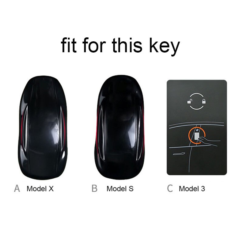 Læder bil nøglecover dæksel til tesla model x model s model 3 fjernbetjening fob nøgle shell cover cover holder beskytte