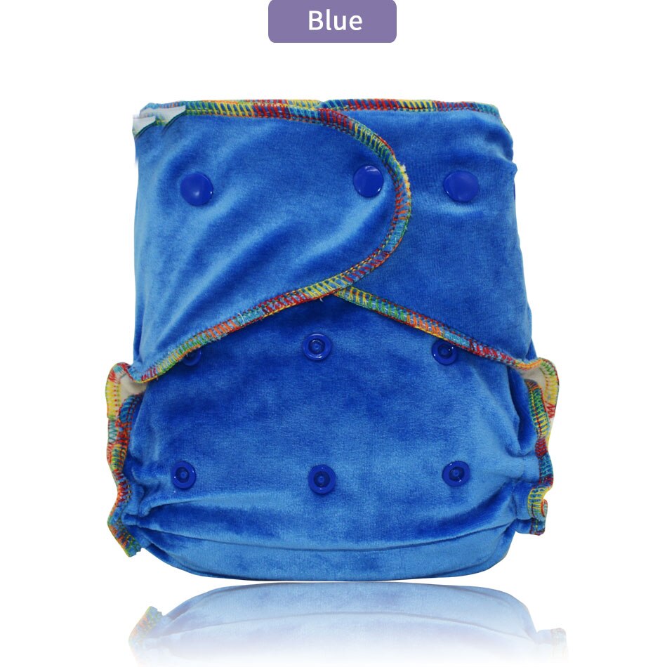 Miababy Bamoo Velours Doek Luier Milieuvriendelijke Wasbare Baby Nappy Herbruikbare Onesize Ingerichte Luier: blue