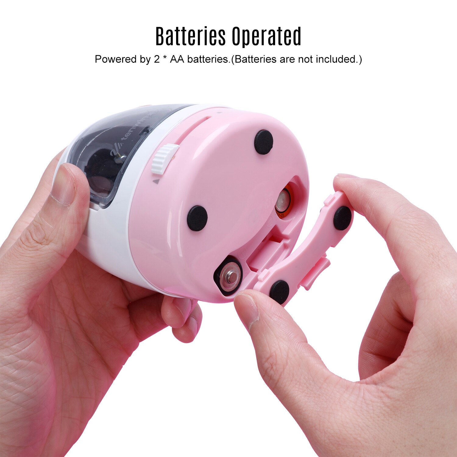 tenwin Small Durable Electric Pencil Sharpener Sharpness-adjustment Battery Operated Fast Sharpen with Replaceable Blade