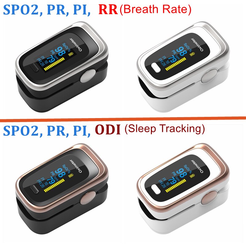 Fingertip Pulse Oximeter SPO2 PR PI RR Monitor Pulse Oximetry Health Care Blood Oxygen Smart Monitor Finger Oximeter Full OLED