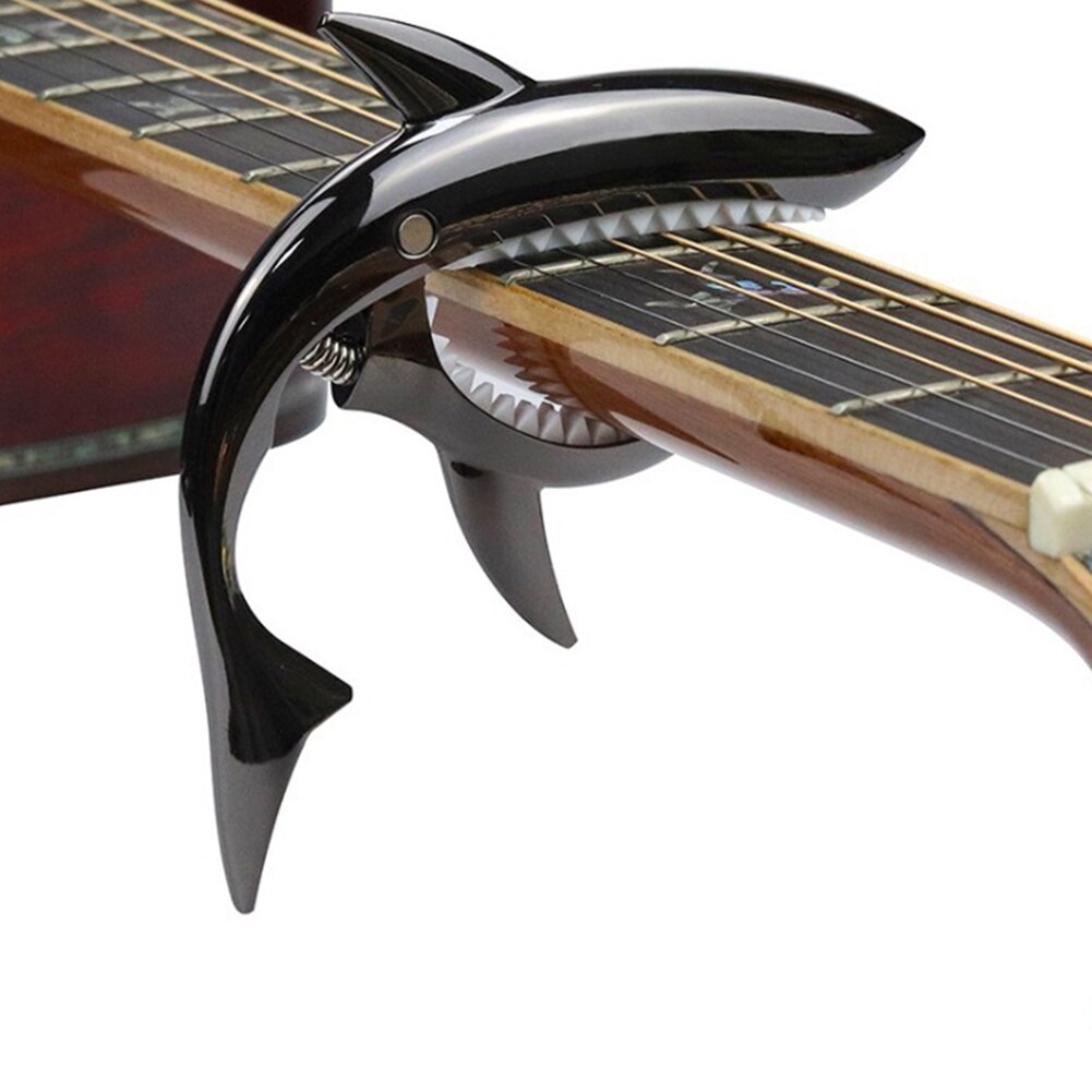 Shark Zinc alloy Metal Guitar Capo Quick Change Clamp Key Acoustic Classic Guitar Capo For Tone Adjusting
