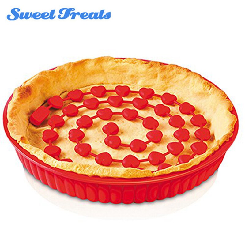 Sweettreats Siliconen Pie Gewichten Rood Hoogwaardige Siliconen non-stick Hittebestendige 300c Veilige Milieuvriendelijke Keuken Pie Cake Tools