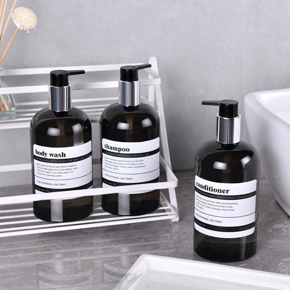 Shampoo Bottle Label Set Bathroom Soap Conditioner Body Wash Labels Soap Dispenser Detachable Waterproof Sticker Set