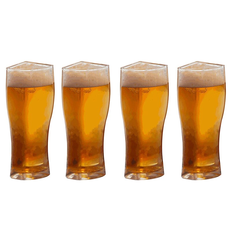 Four-Carry Schooner Glass Beer Mug Super Schooner Glass Beers Mugs Set Glass Cup Beers Stein Christmas for Adult