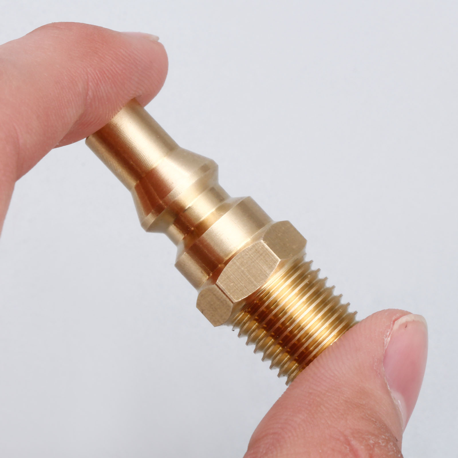 1/4inch Propane Brass Quick Connect Fitting Adapter Male Plug NPT For BBQ And Low Pressure Propane Gas Systems