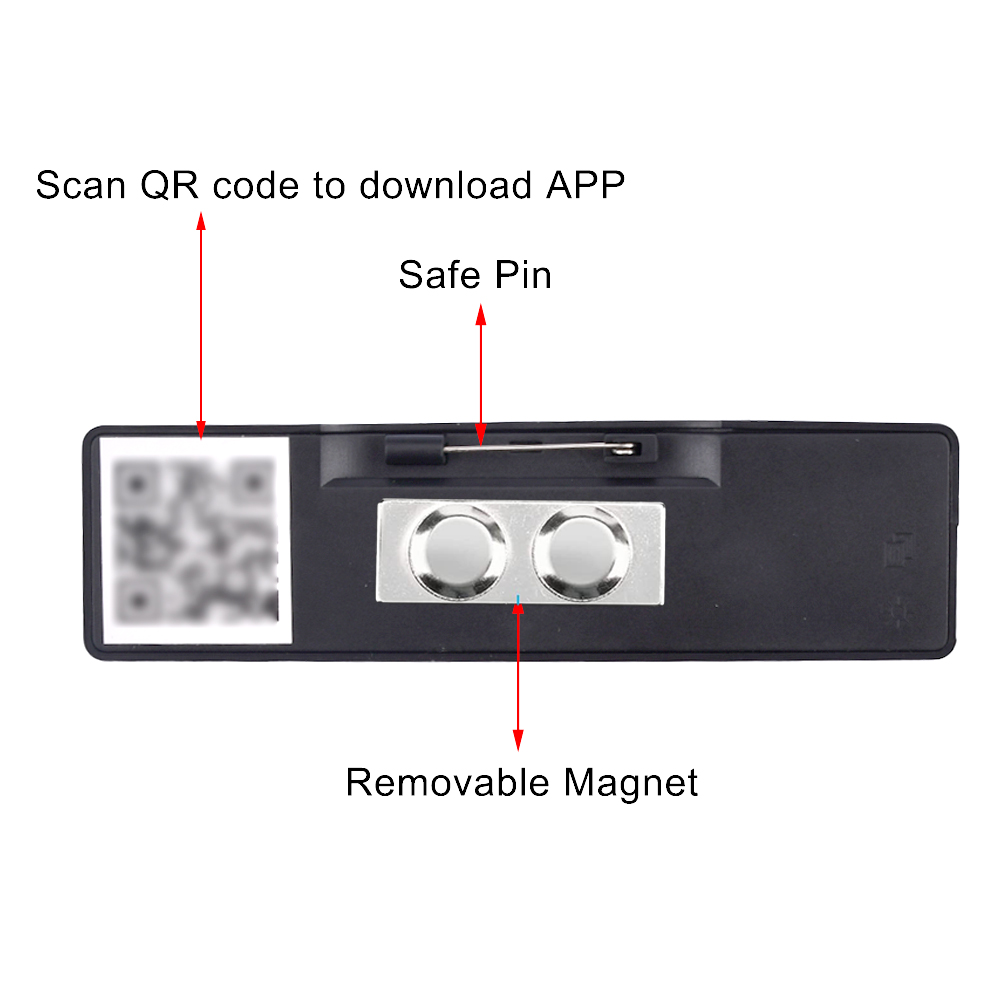 Bluetooth LED Name Badge DIY Programmable Scrolling Message Board Mini LED Display HD Text Digits Pattern Display for Party Shop