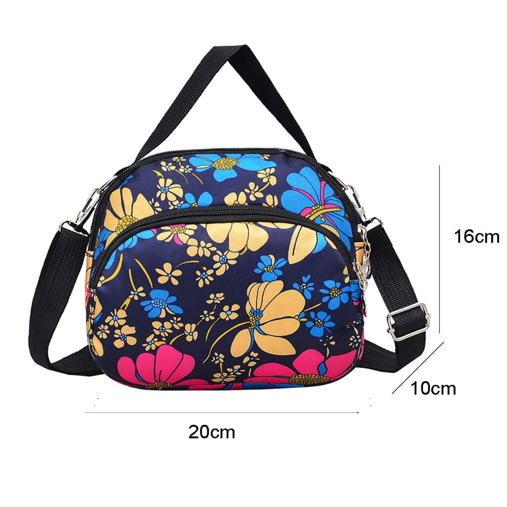 Blume drucken schulter tasche Frauen handtaschen Nylon Blume Gedruckt Dame Schulter Tasche Casual Frauen Messenger Taschen Mumie Tasche #0302g30