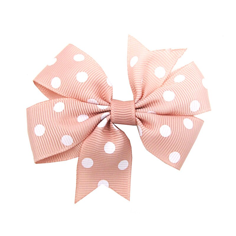 Leuke Baby Meisjes Dot Boog Knoop Kids Haar Clip Haarspelden Voor Kinderen Meisje Haar Band Boog Diy Haaraccessoires Beste Haar Ornament: 11