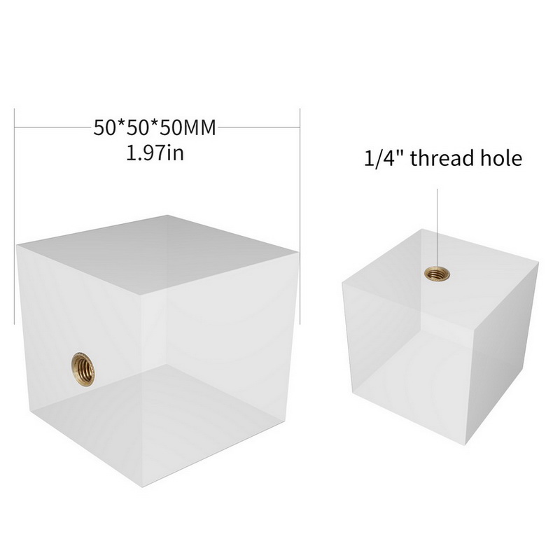 Photographie prisme avec 1/4 ''vlogeur photographie boule de cristal verre optique magique Photo boule photographie Studio accessoires: Cube