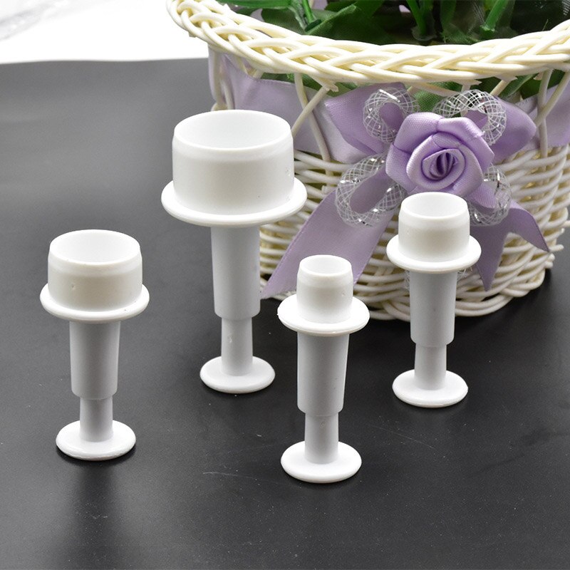 4 stuks/set van biscuit cutter food grade plastic cutter ovale/ronde biscuit cutter fondant cakevorm cake decoratie gereedschappen