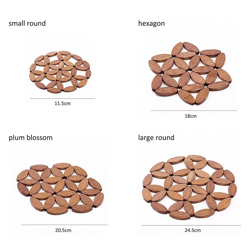 Placemats voor op tafel placemats bureau tafelmatten keukenaccessoires pot beker tegen bloesem bamboe onderzetters isolatiematten