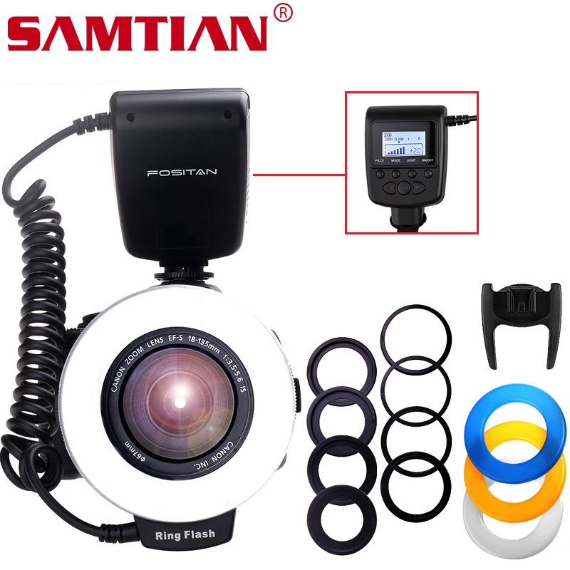 SAMTIAN RF-550E lampa błyskowa z lampą błyskową doprowadziło 3000k-15000k dla Sony A900 A850 A560 A77 A65 (nie HDMI) z wyświetlaczem LCD
