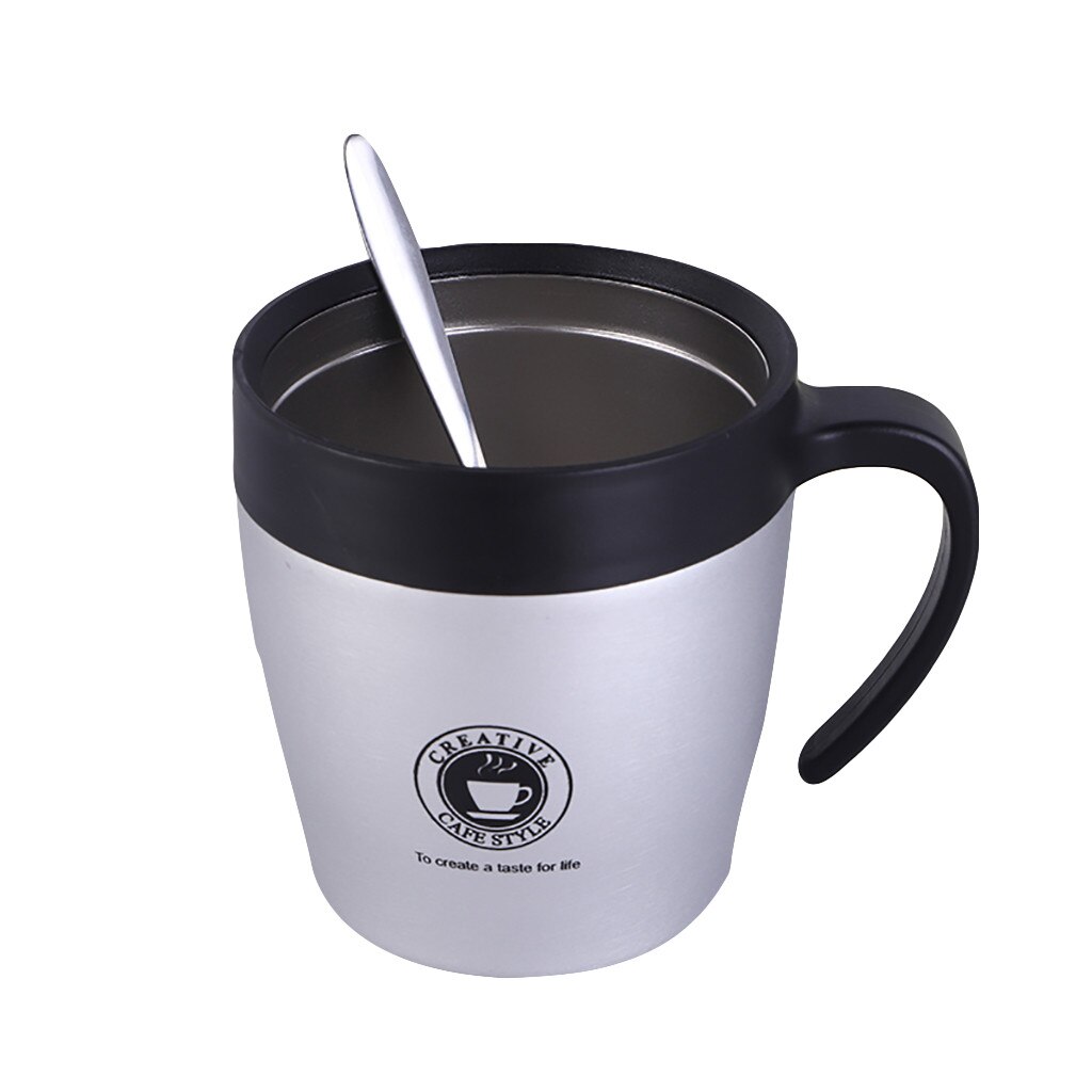 Double Wall Stainless Steel Coffee Mug 350ml Portable Cup Travel Tumbler Coffee Jug Milk Tea Cups Double Office Water Mugs K20