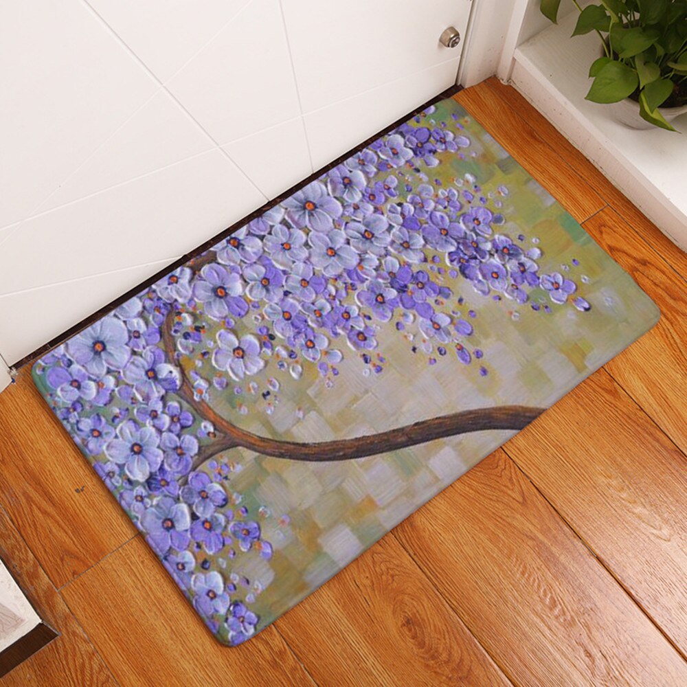 40x60 cm tapis mur Art abstrait moderne peinture à l'huile cuisine tapis paillassons caoutchouc tapis de sol anti-dérapant Tapete pour salon: B