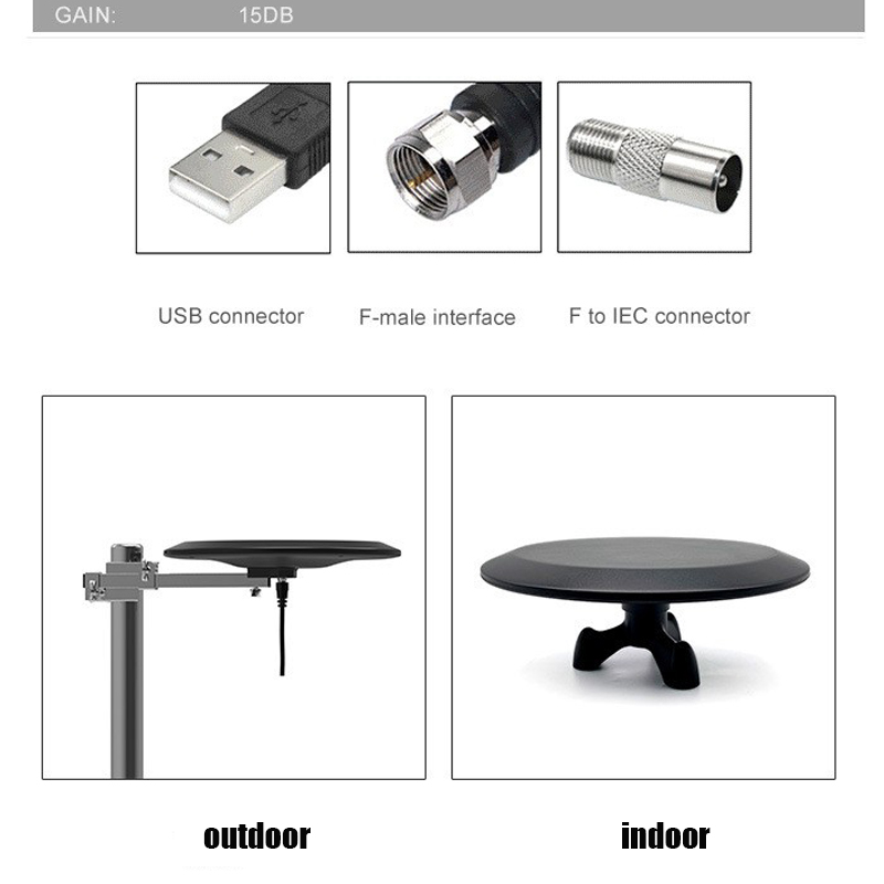 1080p 4K Outdoor/Indoor TV Antenna Amplified HDTV Digital Antenna 10M Coaxial Cable Ooutdoor TV Anteena