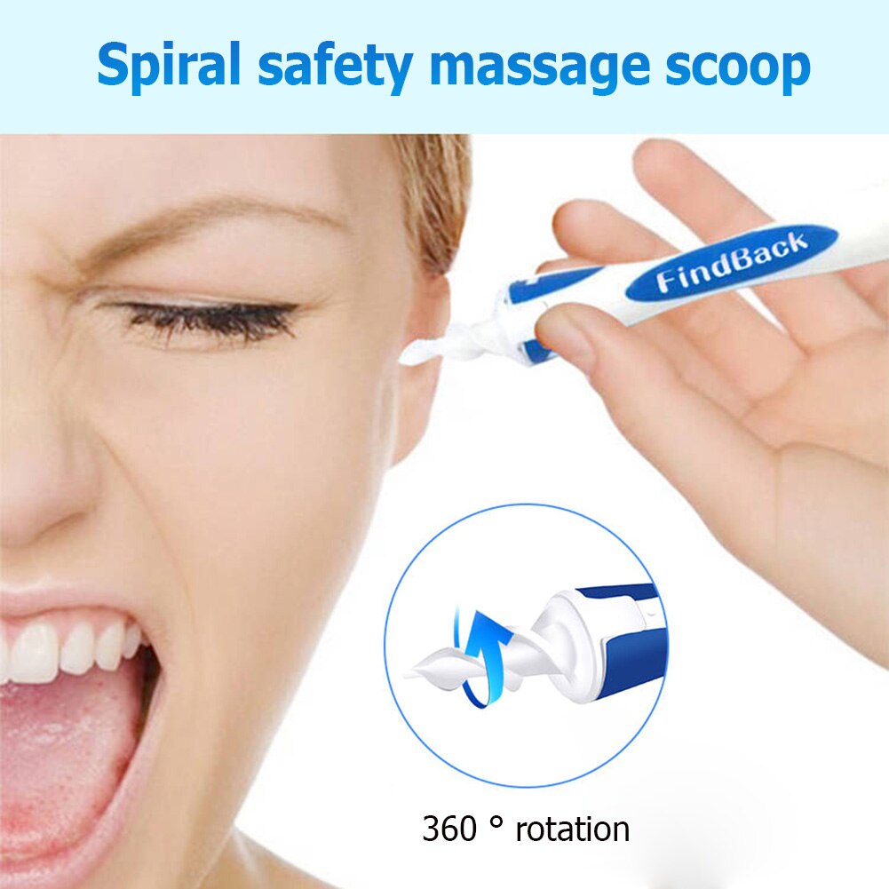 Ear cleaner tool set Soft Spiral Earpick Safety Ear Cleaner Tool oil ear wax remover Cleaning Kit Smart Spiral Ear Wax Remover