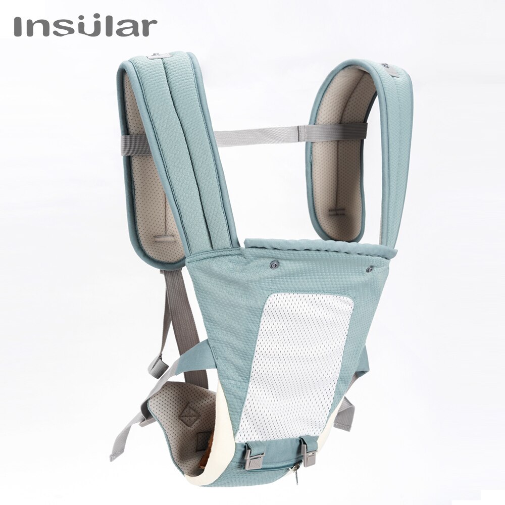 Ergonômico para bebê, mochila para carregar bebês portátil, espessante nos ombros, 360, com capuz canguru, 0 a 36 meses
