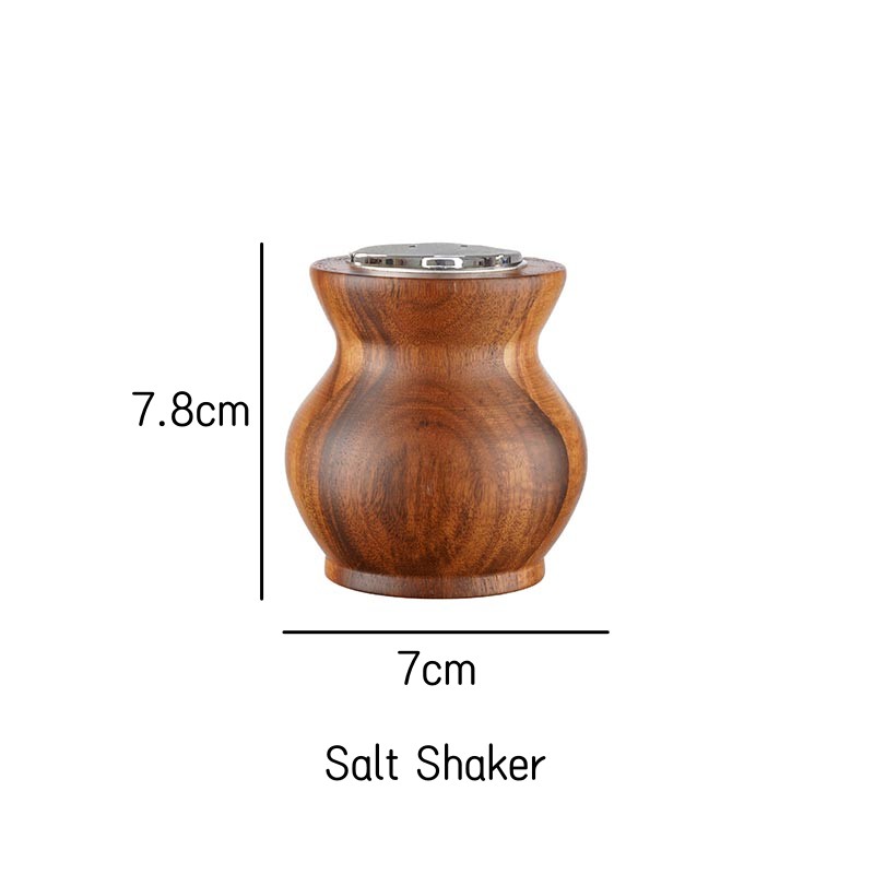 Hand-crank Pepper Grinder,Ceramic Core,Vase/Wine Jar/Sphere Style Spice Pepper Mill,Multi-purpose Salt Shakers,Wooden,BBQ Mill: Burgundy