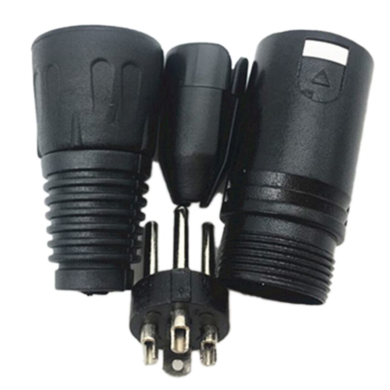 1Pc Xlr 3 Pin Male Mic Snake Plug Audio Microfoon Kabel Connector Mount Adapter Sd & Hi