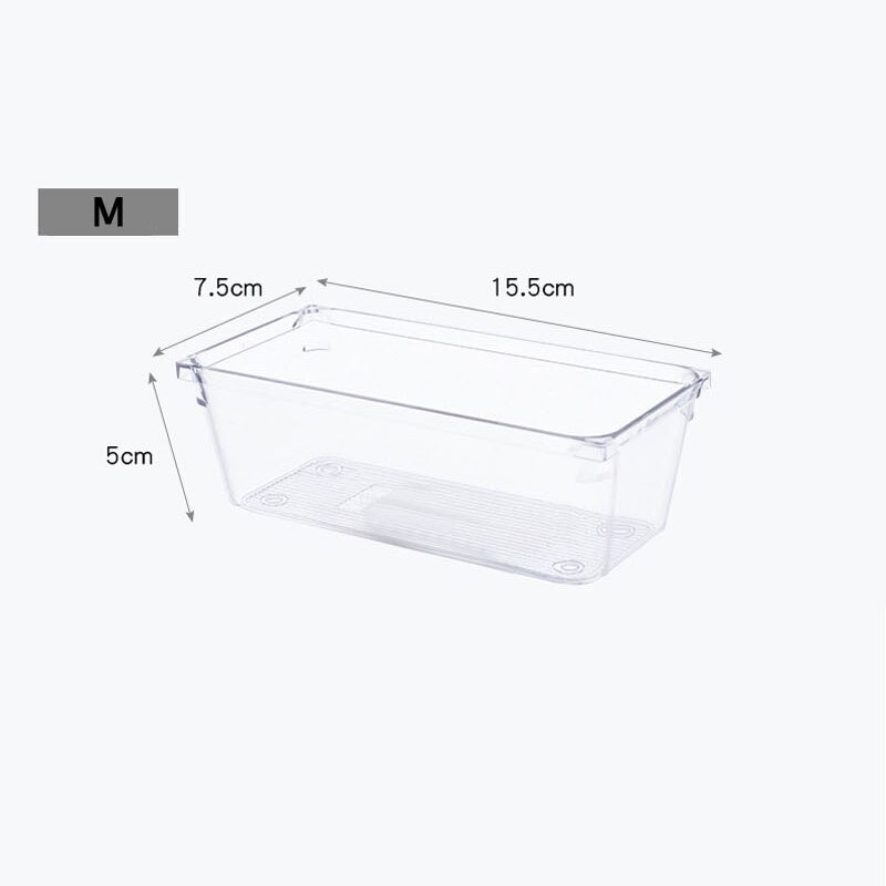 Storage Drawers Plastic Storage Organizer Drawers For Makeup Clothes Tableware Organizer Box Kitchen Desktop Organizer: m