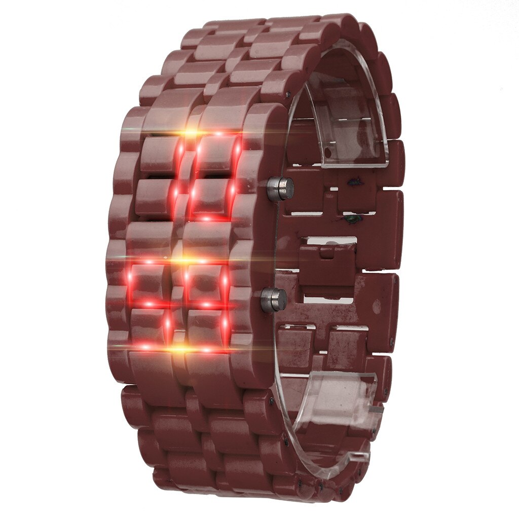Zegarek Damski Watches Iron Samurai Metal Bracelet Lava Watch Led Digital Watches Hour Men Women Montre Homme Relogio Reloj