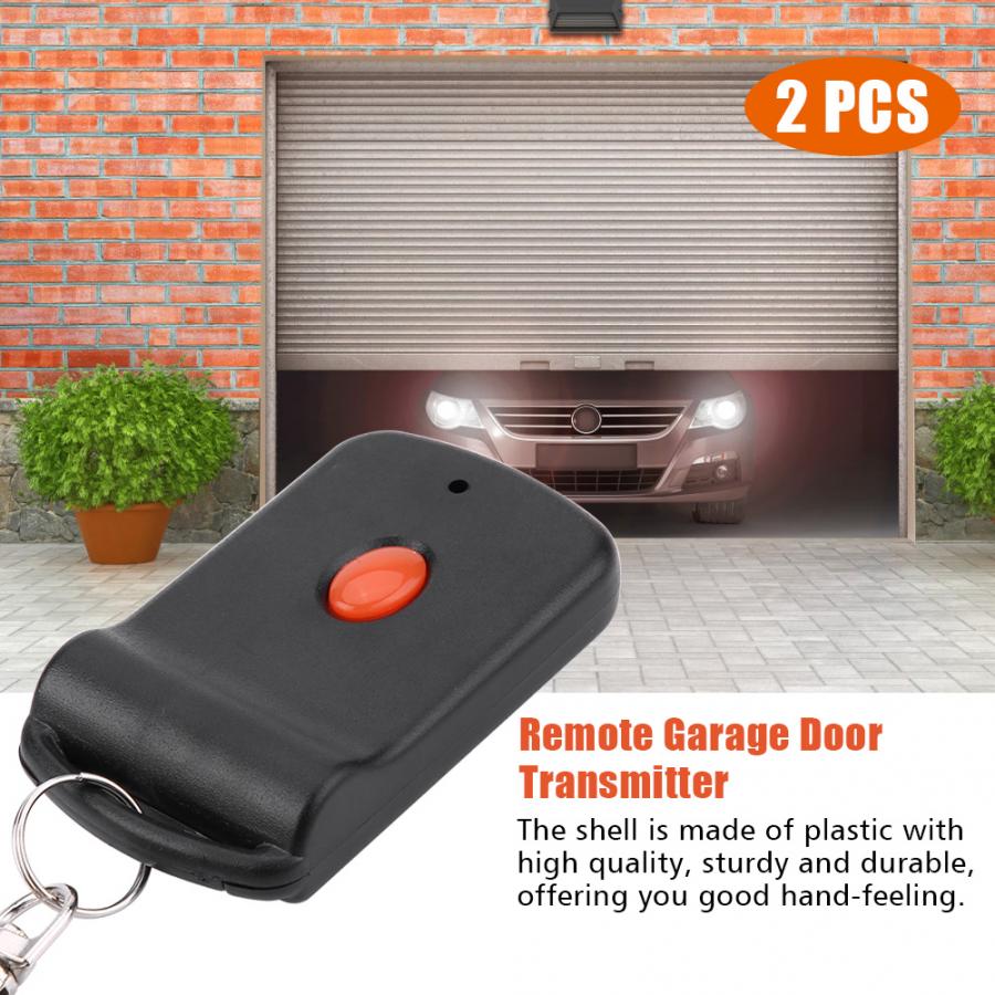 2 stk 300 mhz universal fjernbetjening garageportåbner sort fjernbetjent garagesender