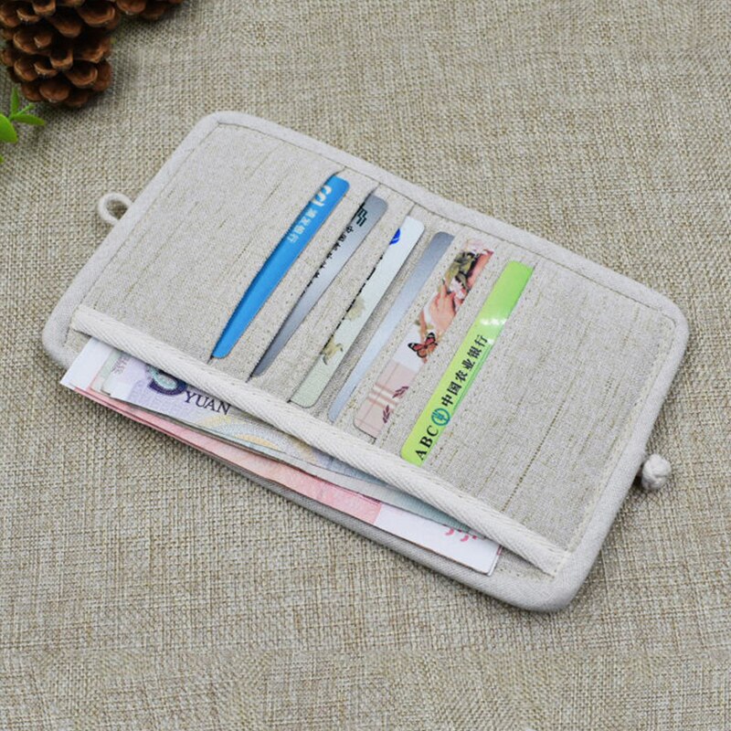 Cartoon Cute Corgi Dog Printing Short Wallet Chinese Style Linen Handmade Women's Wallets Kawaii Purse for Girls