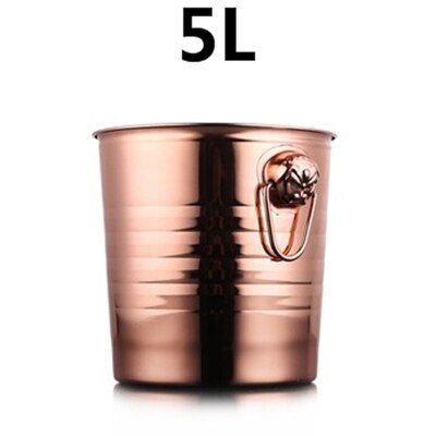 3l/5l/7l tigerhuvud i rostfritt stål ishink vin champagne vinkylare flaska kylare champagne öl kylare isfat: Koppar 5l