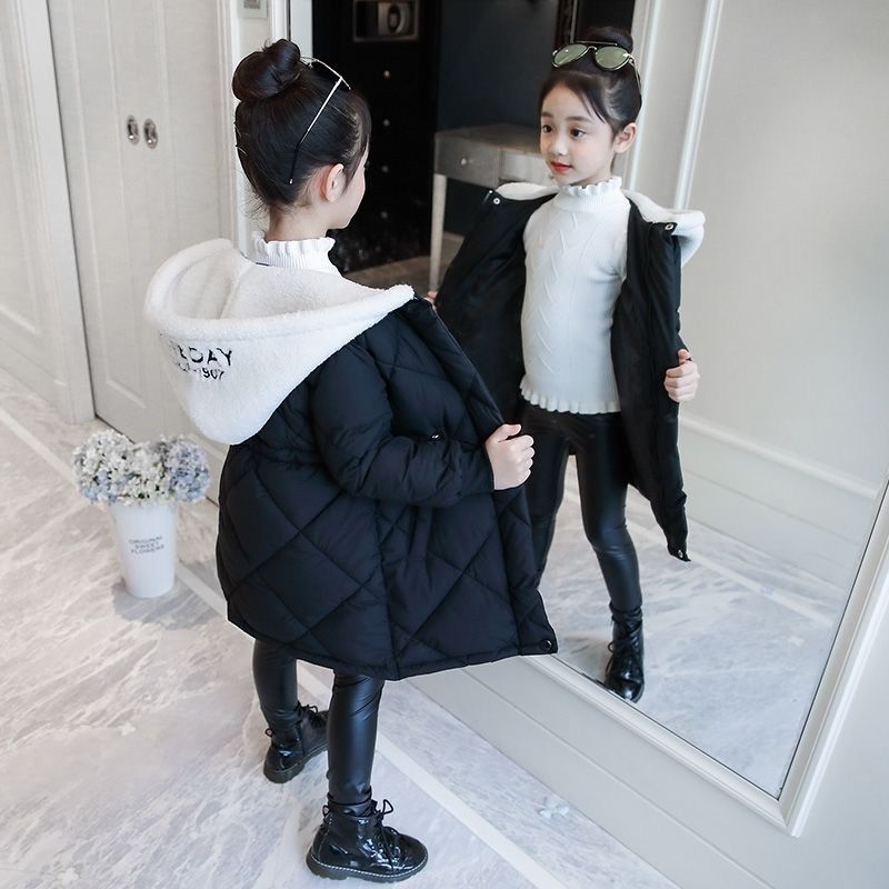 Meisjes Winterjas Warme Jas Kleding Dikke Parka Kinderen Winter Jassen Kids Grote Bont Kap Bovenkleding Voor 4-14years